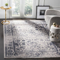 SAFAVIEH Adirondack Collection Area Rug - 10 x 14, Grey & Navy, Oriental Distressed Design, Non-Shedding & Easy Care, Ideal fo