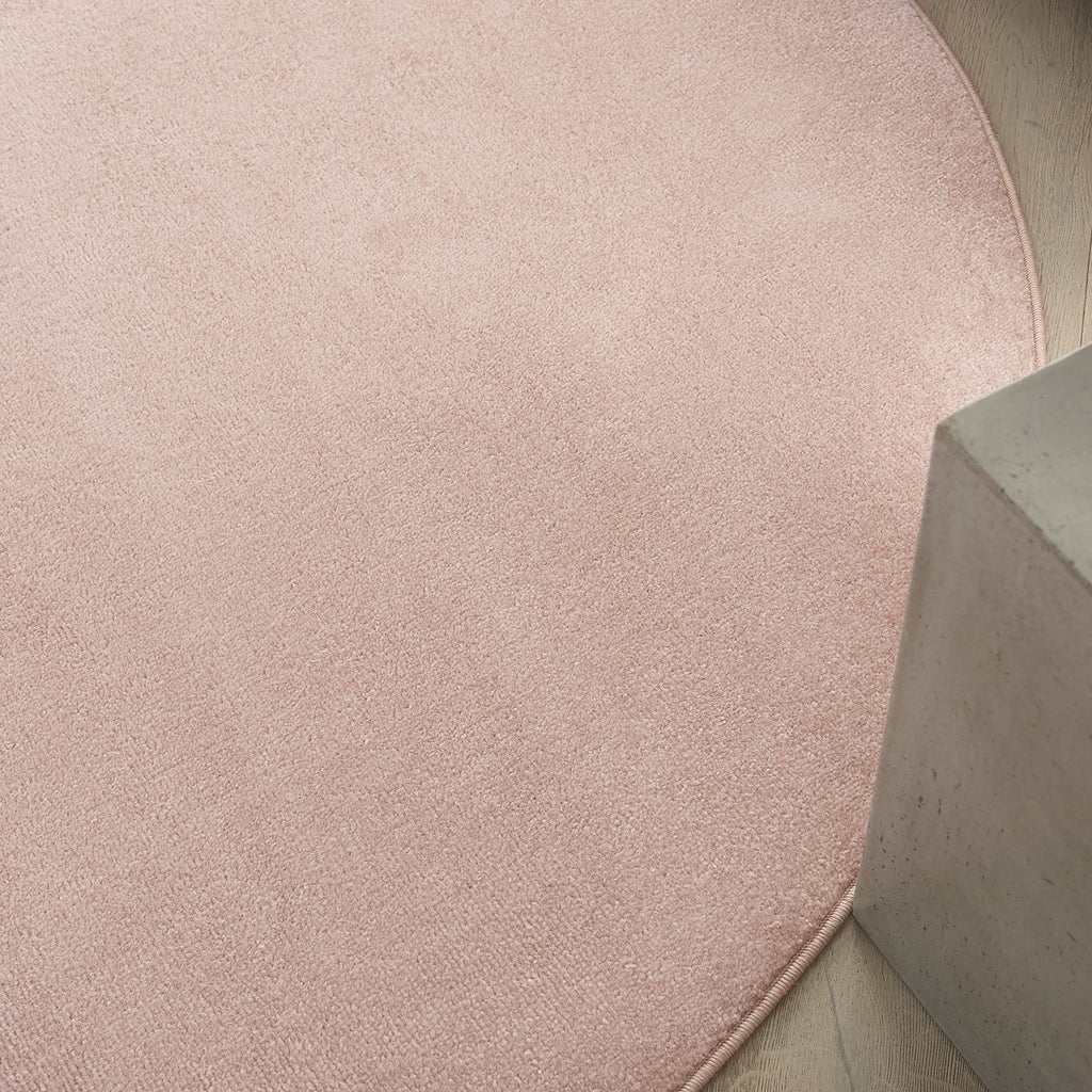 Nourison Essentials Indoor/Outdoor Pink 6' X Round Area -Rug, Easy -Cleaning, Non Shedding, Bed Room, Living Room, Dining Room, Backyard, Deck, Patio (6 Round)