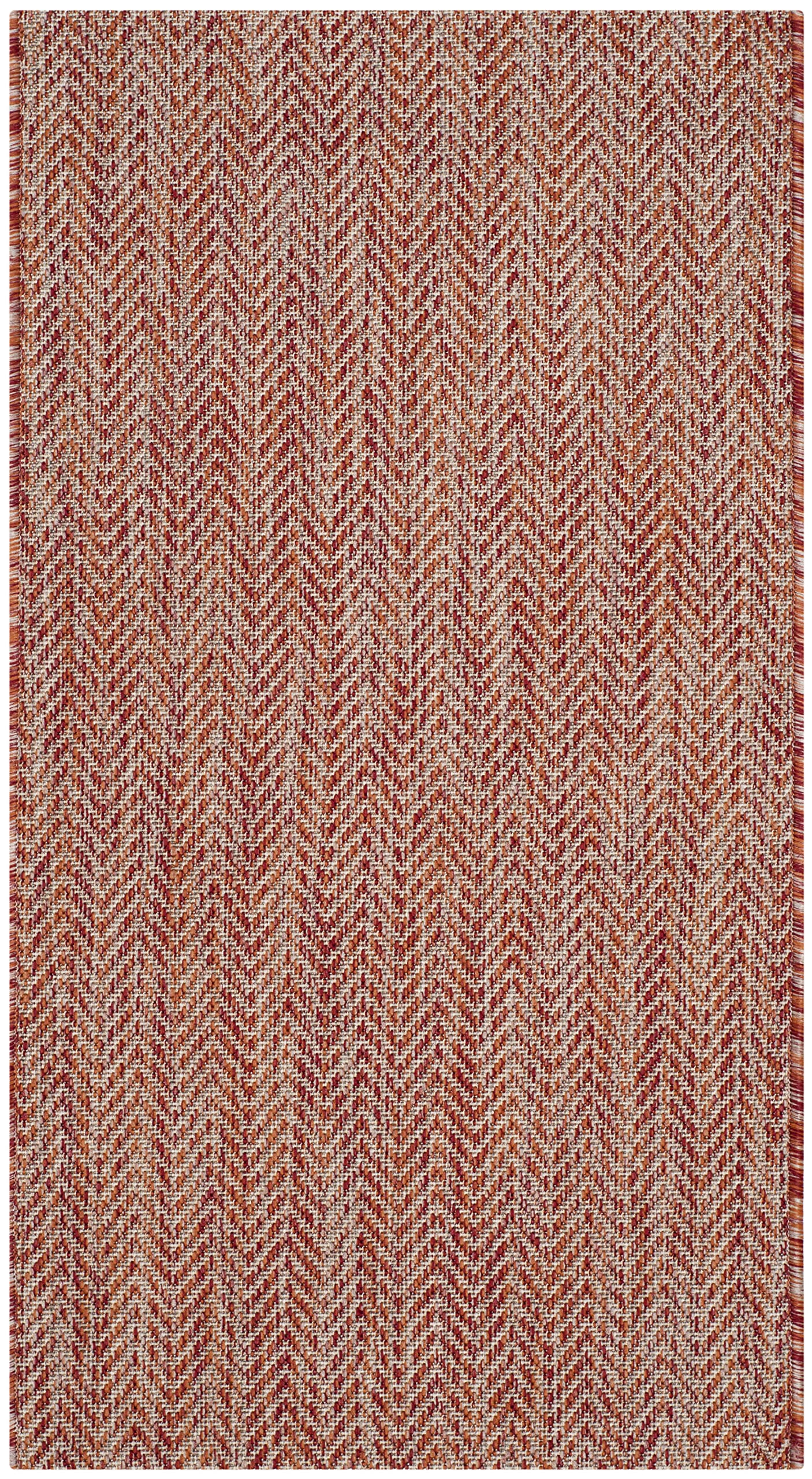 SAFAVIEH Courtyard Collection Accent Rug - 2'3'' x 5', Red & Beige, Non-Shedding & Easy Care, Indoor/Outdoor & Washable-Ideal fo