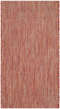 SAFAVIEH Courtyard Collection Accent Rug - 2'3'' x 5', Red & Beige, Non-Shedding & Easy Care, Indoor/Outdoor & Washable-Ideal fo