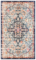 SAFAVIEH Madison Collection Accent Rug - 22 x 4, Beige & Black, Medallion Distressed Design, Non-Shedding & Easy Care, Ideal f