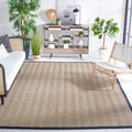 Safavieh Natural Fiber Collection Area Rug - 10 x 14, Natural & Black, Border Herringbone Seagrass Design, Easy Care, Ideal fo