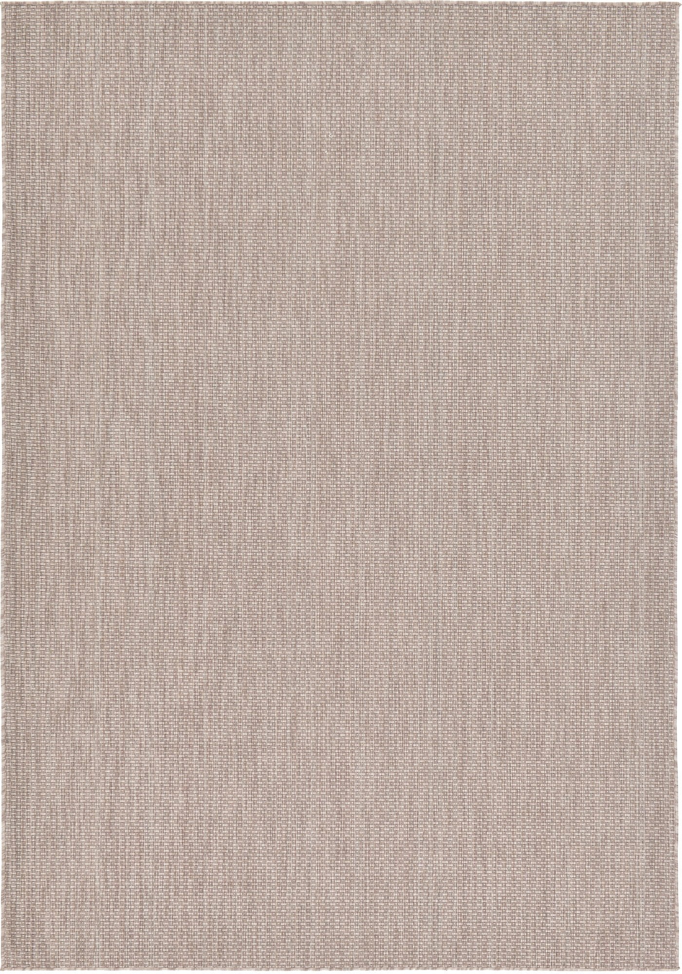 Unique Loom Collection Casual Transitional Solid Heathered Indoor/Outdoor Flatweave Area Rug (7' 1' X 10' Rectangle, Beige/Ivor