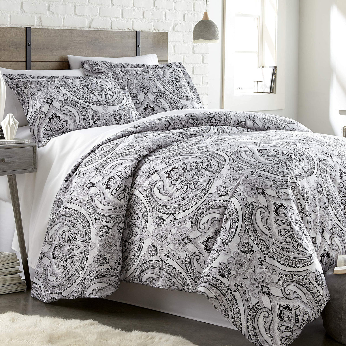 Pure Melody Collection - Premium Quality, Soft, Wrinkle, Fade, & Stain Resistant, Easy Care, Oversized Duvet Cover Set, King/Cal