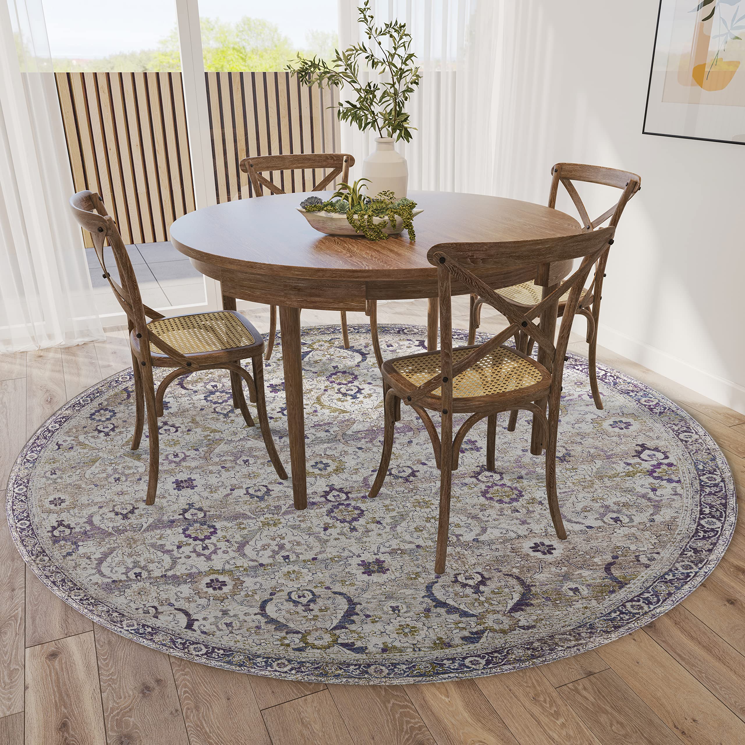 Dalyn Rugs Jericho Jc1 Oyster 10' X 10' Rectangle Soft Round Rug, Easy Clean, Non Shedding, Bedroom, Entry, Living Room, Dining Room, Kitchen Rug