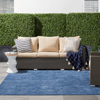 Nourison Essentials Solid Contemporary Navy Blue, Runner Rug, 2' X 6'