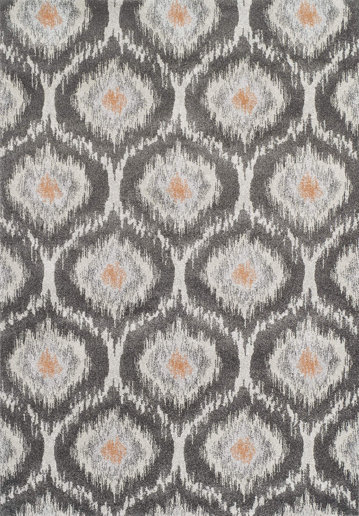 Addison Platinum Moroccan Trellis Orange Area Rug