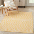Nourison Positano Indoor/Outdoor Yellow 6' X 9' Area Rug, Easy Cleaning, Non Shedding, Bed Room, Living Room, Dining Room, Deck, Backyard, Patio (6X9)