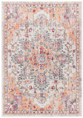 SAFAVIEH Madison Collection Accent Rug - 22 x 4, Beige & Orange, Medallion Distressed Design, Non-Shedding & Easy Care, Ideal 