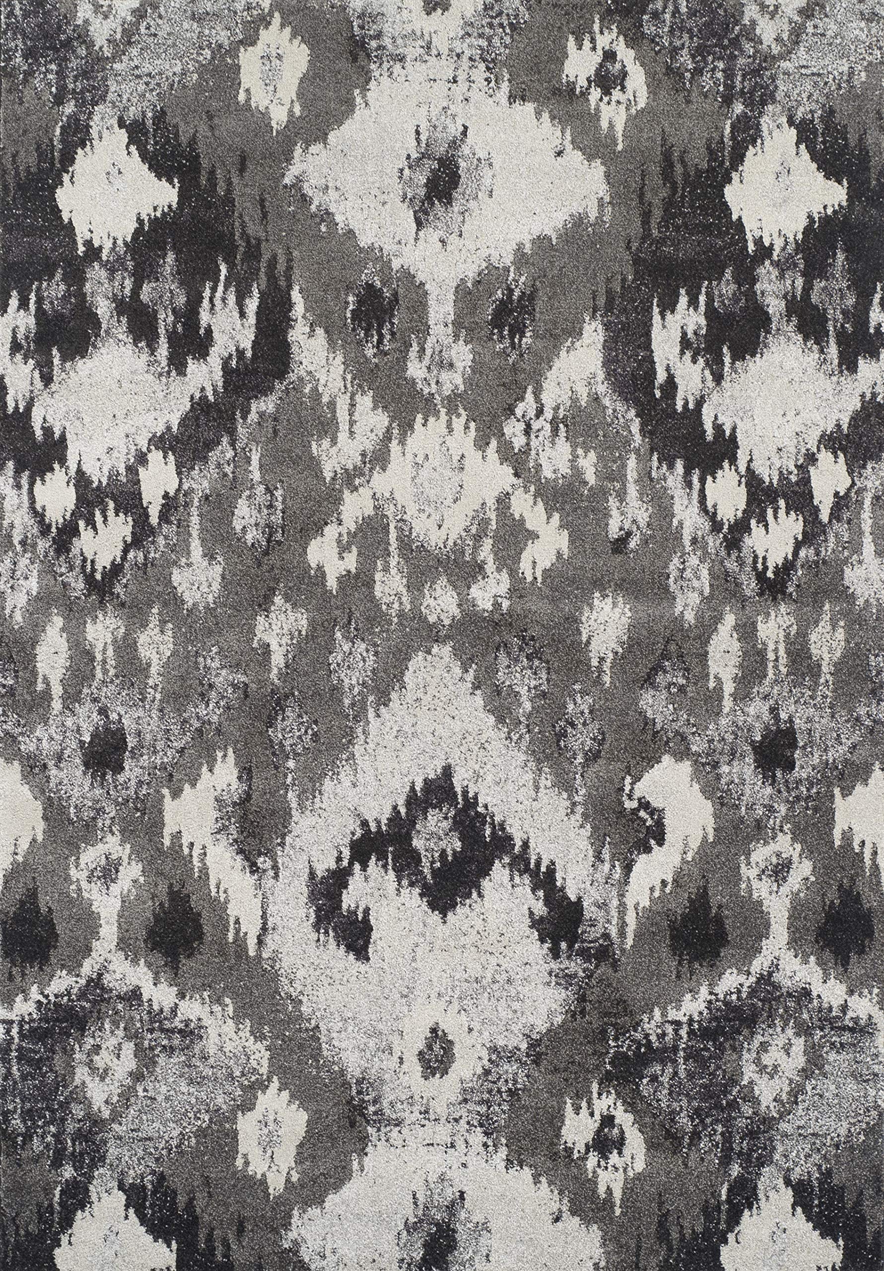 Addison Platinum Classic Ikat Gray 9'6" X 13'2" Area Rug