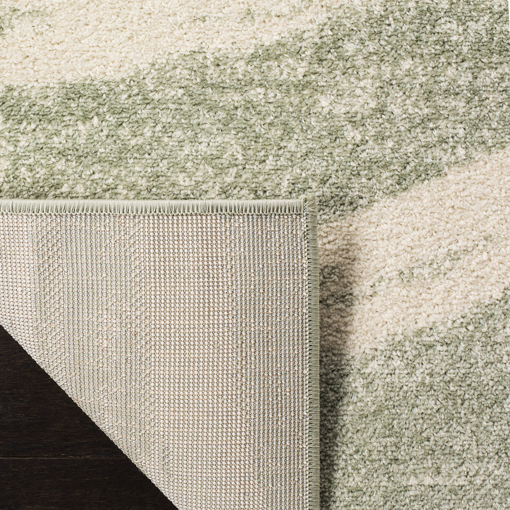 Safavieh Adirondack Collection X-Large Area Rug - 2'6'' X 22', Sage & Cream, Modern Wave Distressed Design, Non-Shedding & Easy