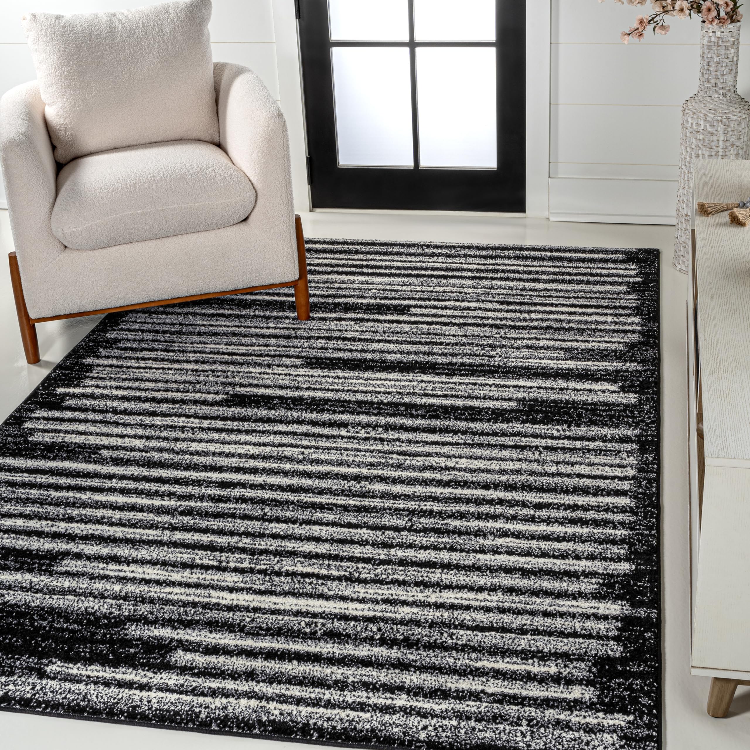 JONATHAN Y MOH207F-4 Khalil Modern Berber Stripe Area Rug, Contemporary, Bohemian, Scandinavian, Minimalistic, Rustic for Living