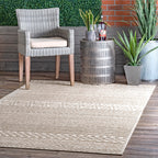 Nuloom Kamryn Textured Tribal Indoor/Outdoor Area Rug, 8X10, Beige