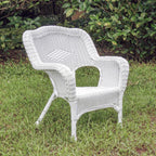 International Caravan Chelsea Resin Wicker Patio Dining Chair White