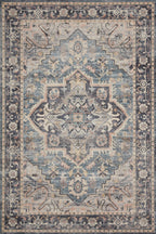 Loloi Ii Hathaway Collection Hth-01 Navy / Multi 2'-6'' X 7'-6'', .25'' Thick, Runner Rug, Soft, Durable, Printed, Modern, Low P