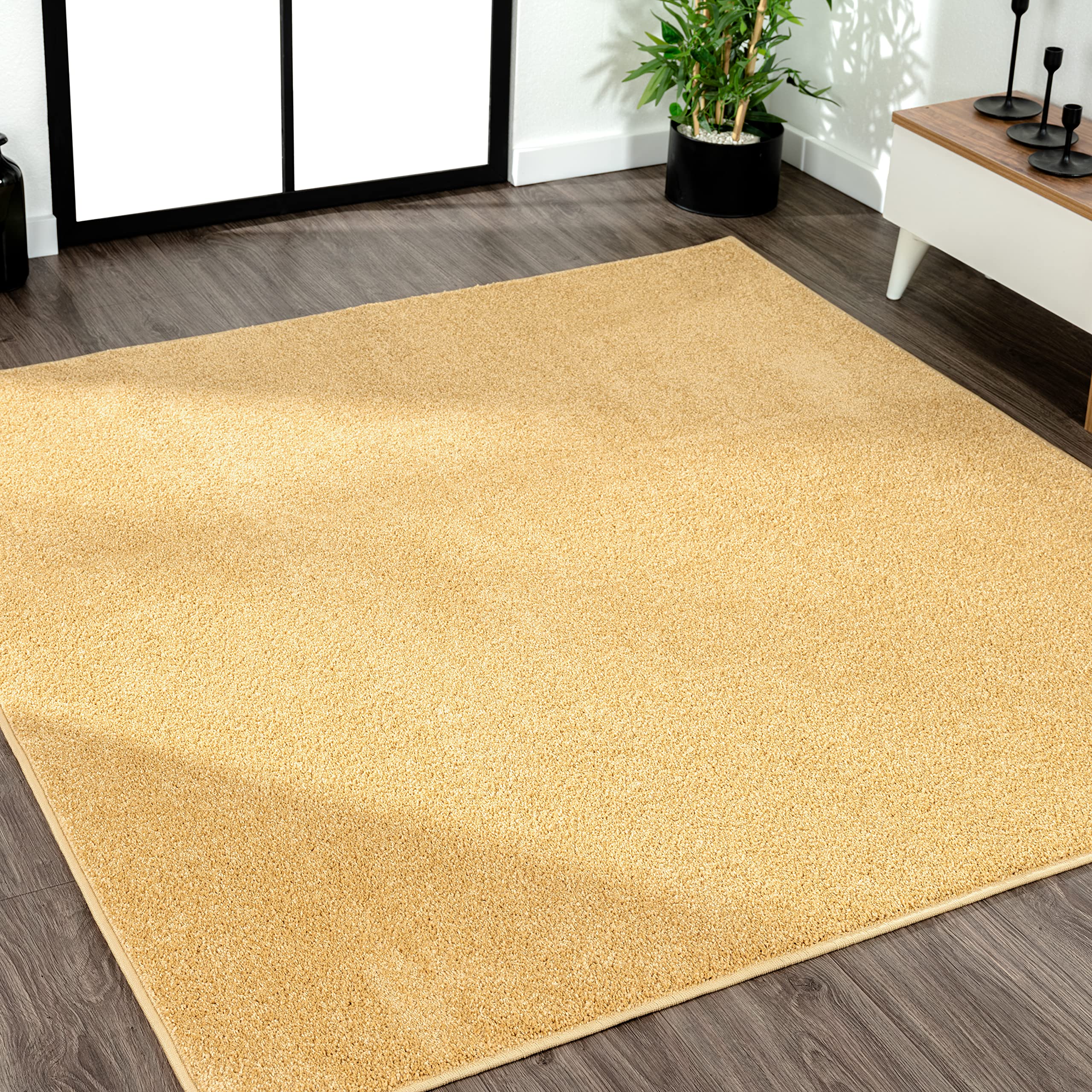 JONATHAN Y SEU100B-6SQ Haze Solid Low-Pile Indoor Area Rug, Coastal, Bohemian, Minimalist, Classic, Casual for Bedroom,Kitchen,L
