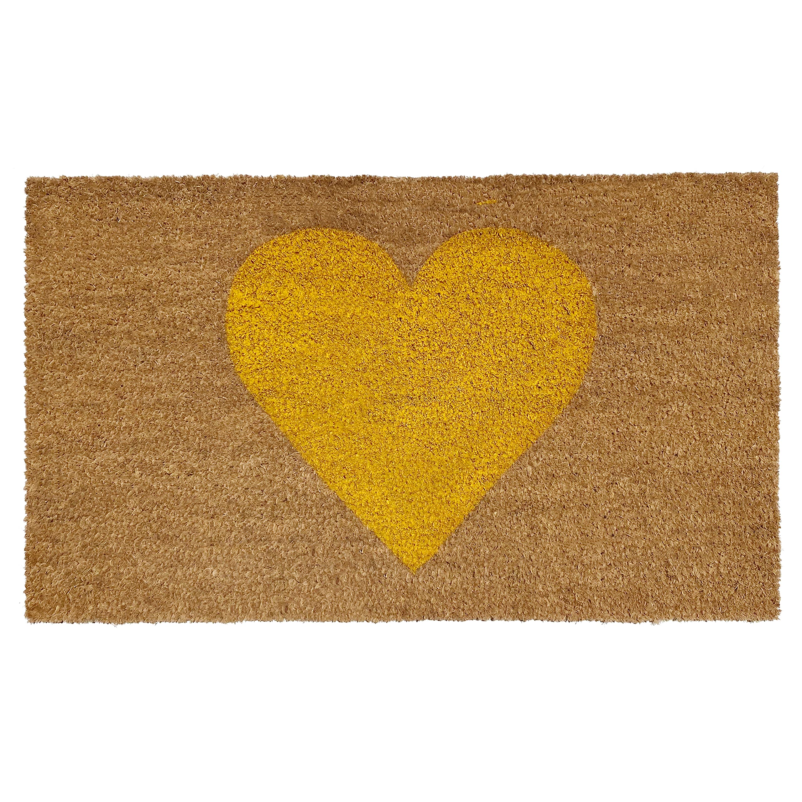 Calloway Mills Madison Heart Doormat (Yellow, 17' X 29')