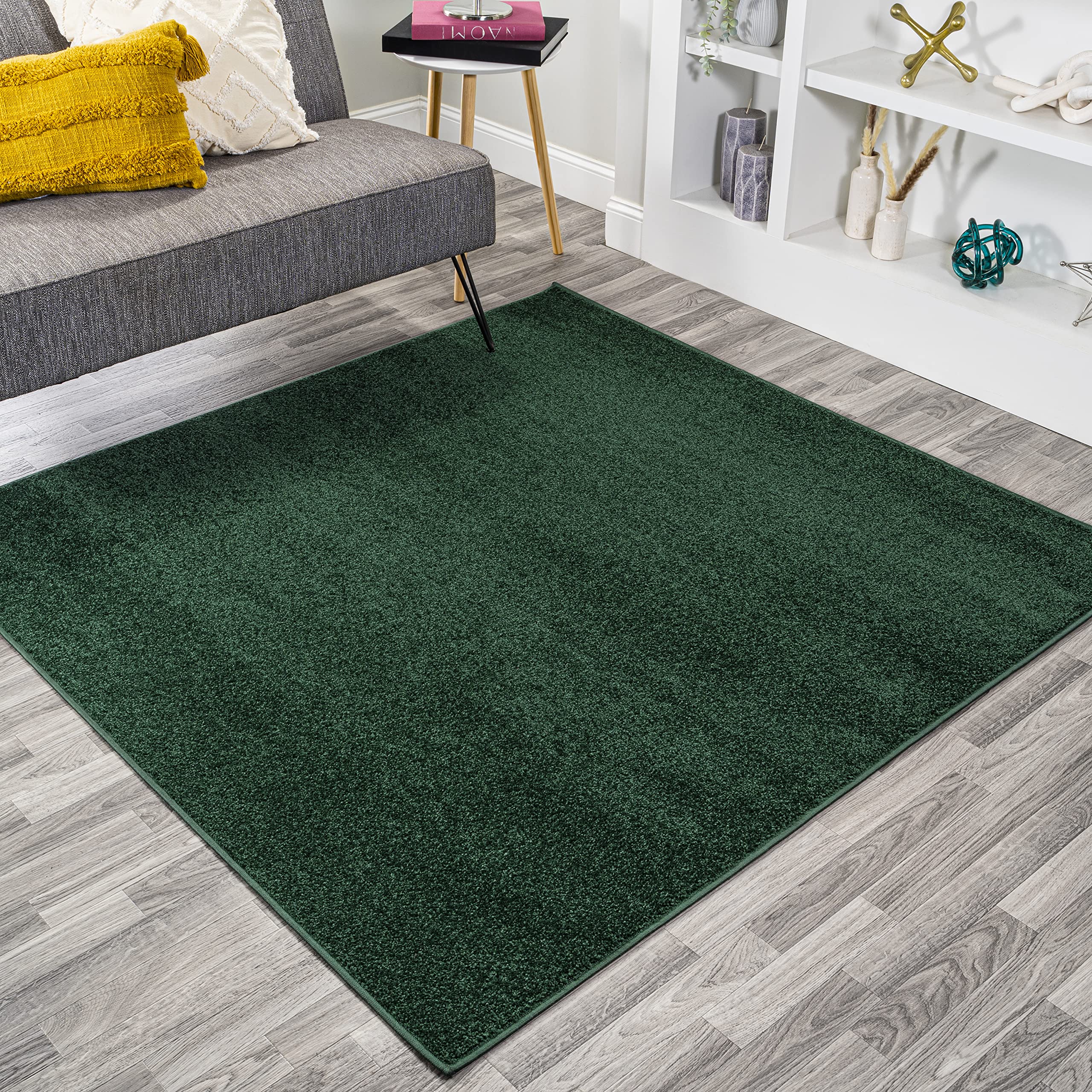 JONATHAN Y SEU100L-5SQ Haze Solid Low-Pile Indoor Area-Rug, Coastal, Bohemian, Minimalist Easy-Washing,Bedroom,Kitchen,Living Ro