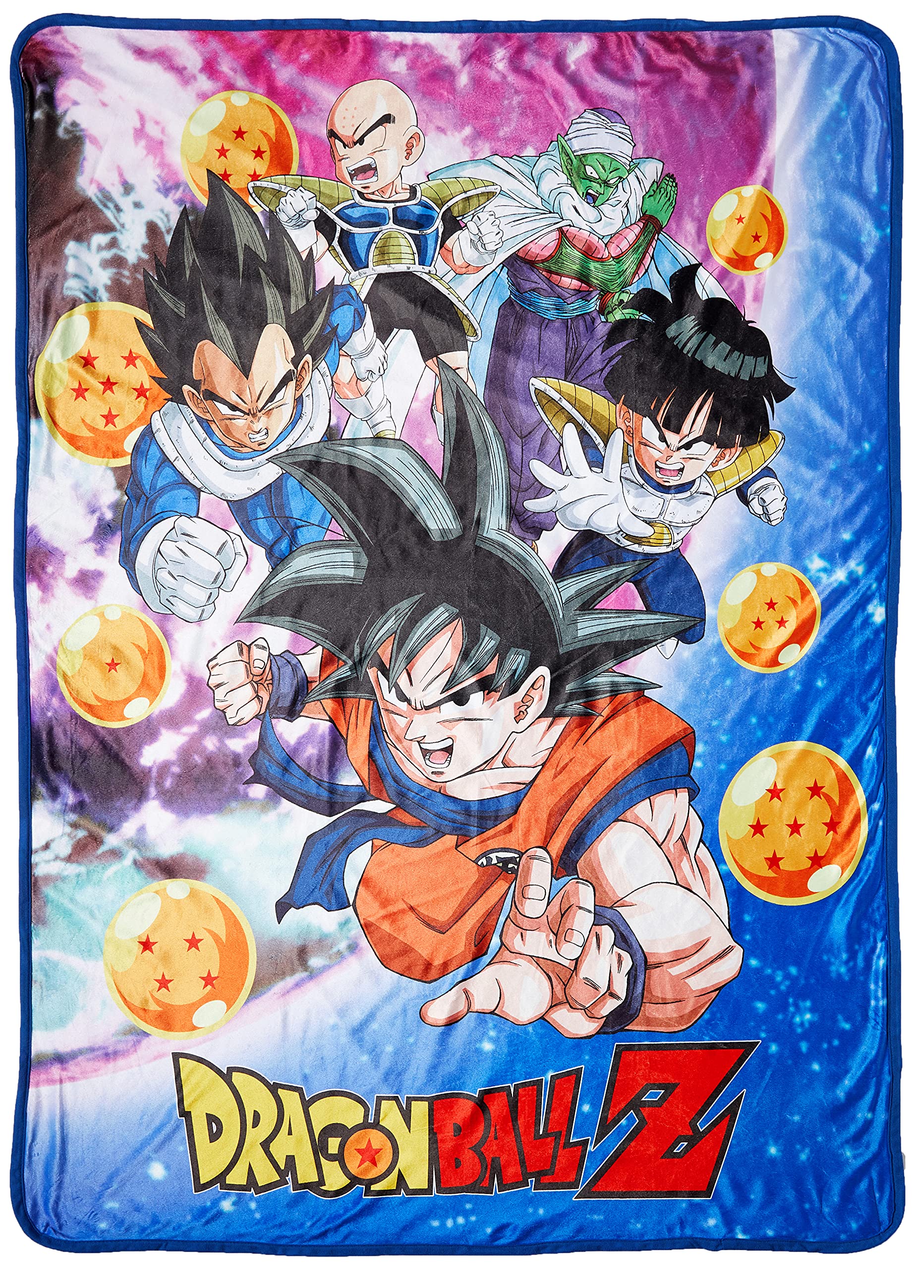 Dragon Ball Z Ge-57756 Group Galaxy Polyester Throw Blanket, 46 X 60'