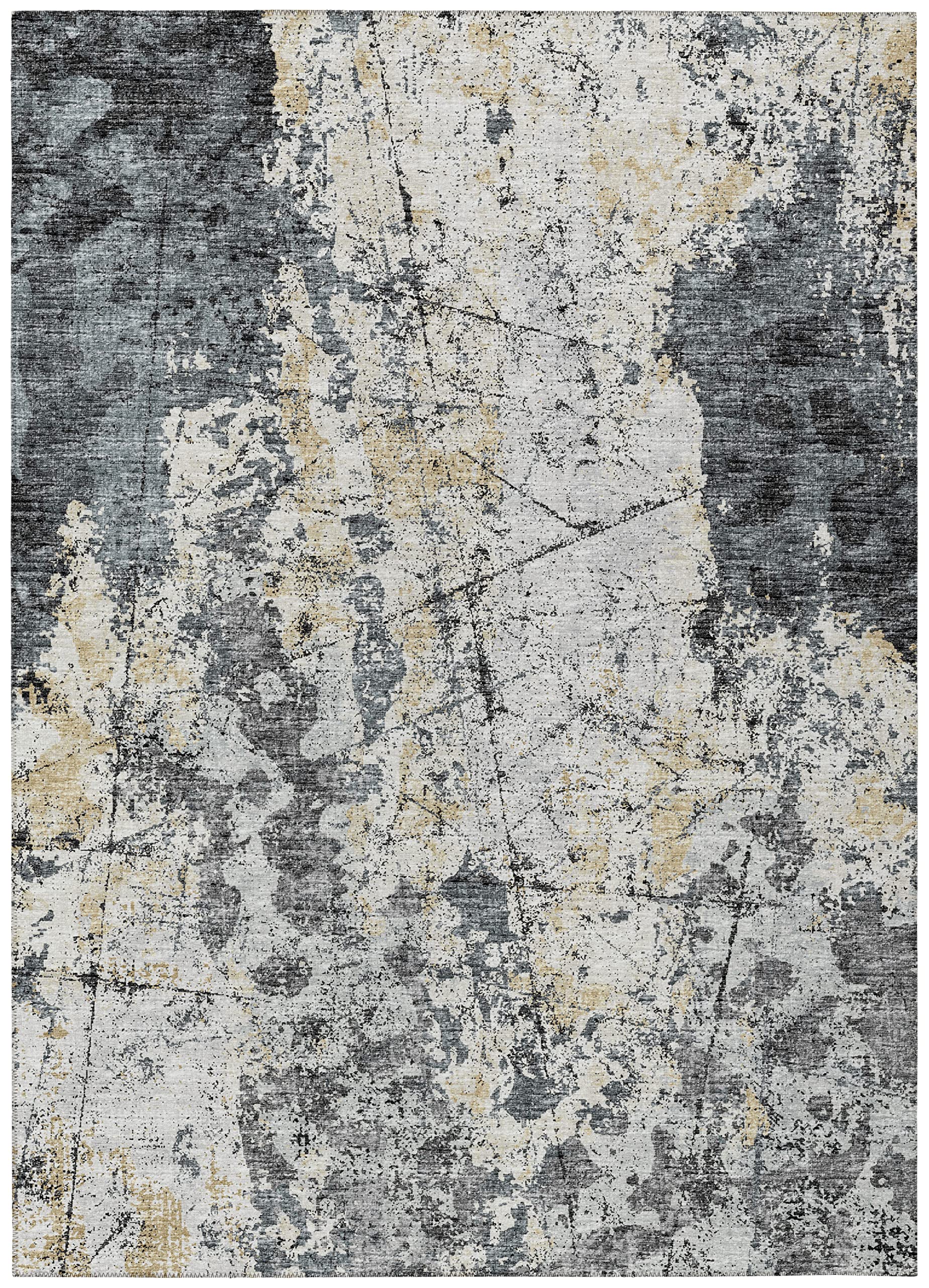 Addison Rugs Indoor/Outdoor Accord Aac33 Black Washable 10' X 14' Indoor Outdoor Area Rug, Easy Clean, Machine Washable, Non Shedding, Bedroom, Living Room, Dining Room, Kitchen, Patio Rug