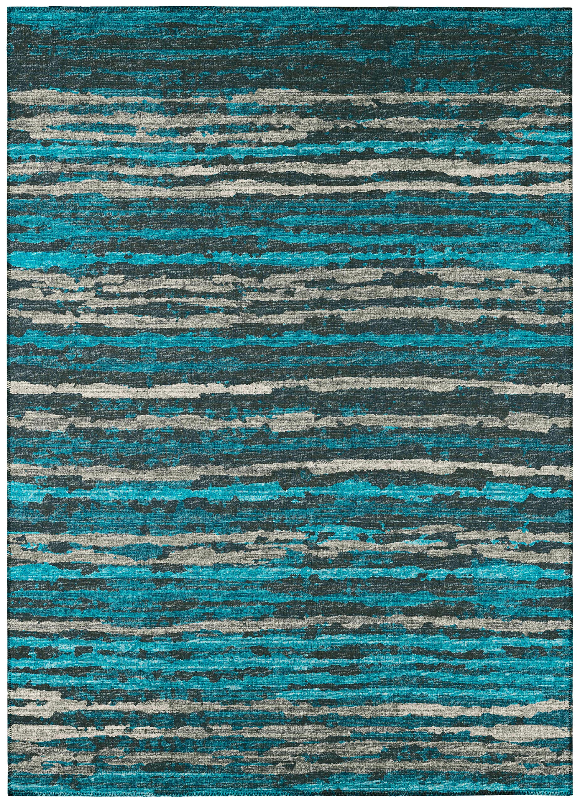 Addison Rugs Bravado Abv34 Peacock Washable 8' X 10' Indoor Outdoor Area Rug, Easy Clean, Machine Washable, Non Shedding, Bedroom, Entry, Living Room, Dining Room, Kitchen, Patio Rug