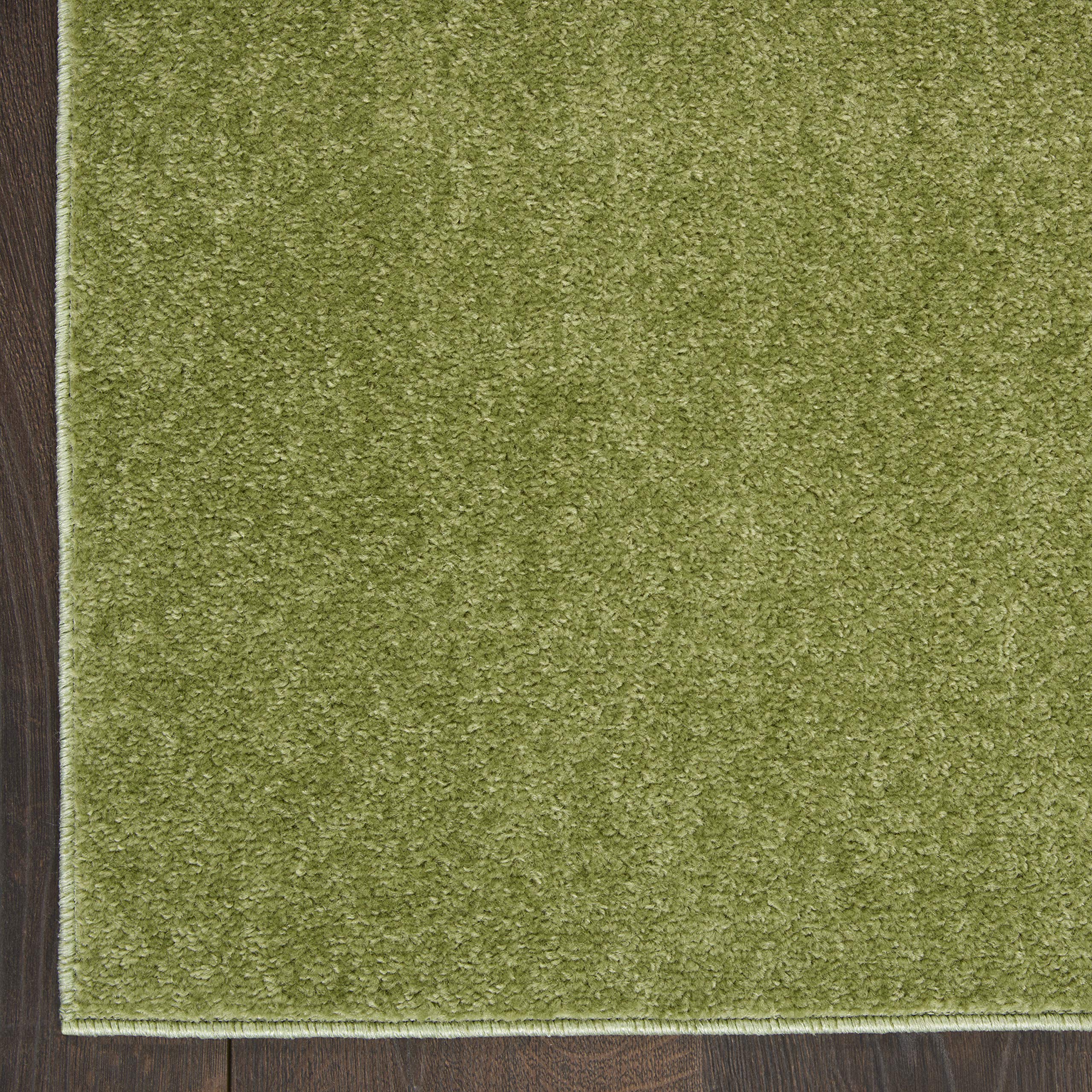 Nourison Essentials Solid Indoor/Outdoor Green 2'2' X 20 Area Rug, Easy Cleaning, Non Shedding, Bed Room, Living Room, Dining Room, Deck, Patio, Backyard (2X20)