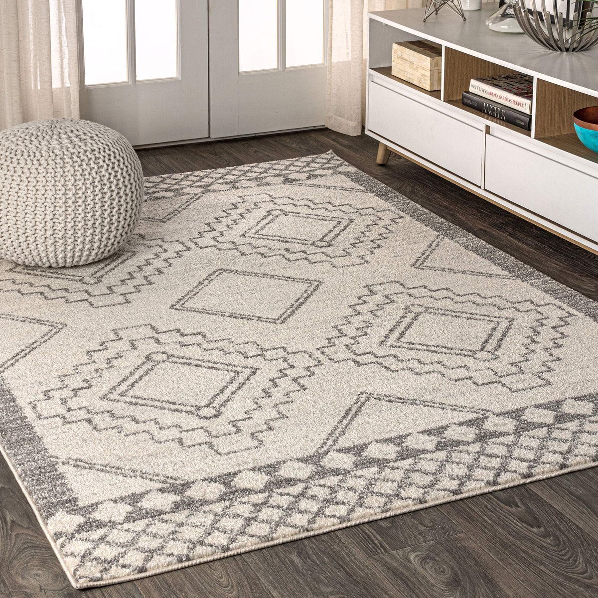 Jonathan Y Moh200B-8 Amir Moroccan Beni Souk Indoor Area-Rug Bohemian Farmhouse Rustic Geometric Easy-Cleaning Bedroom Kitchen L