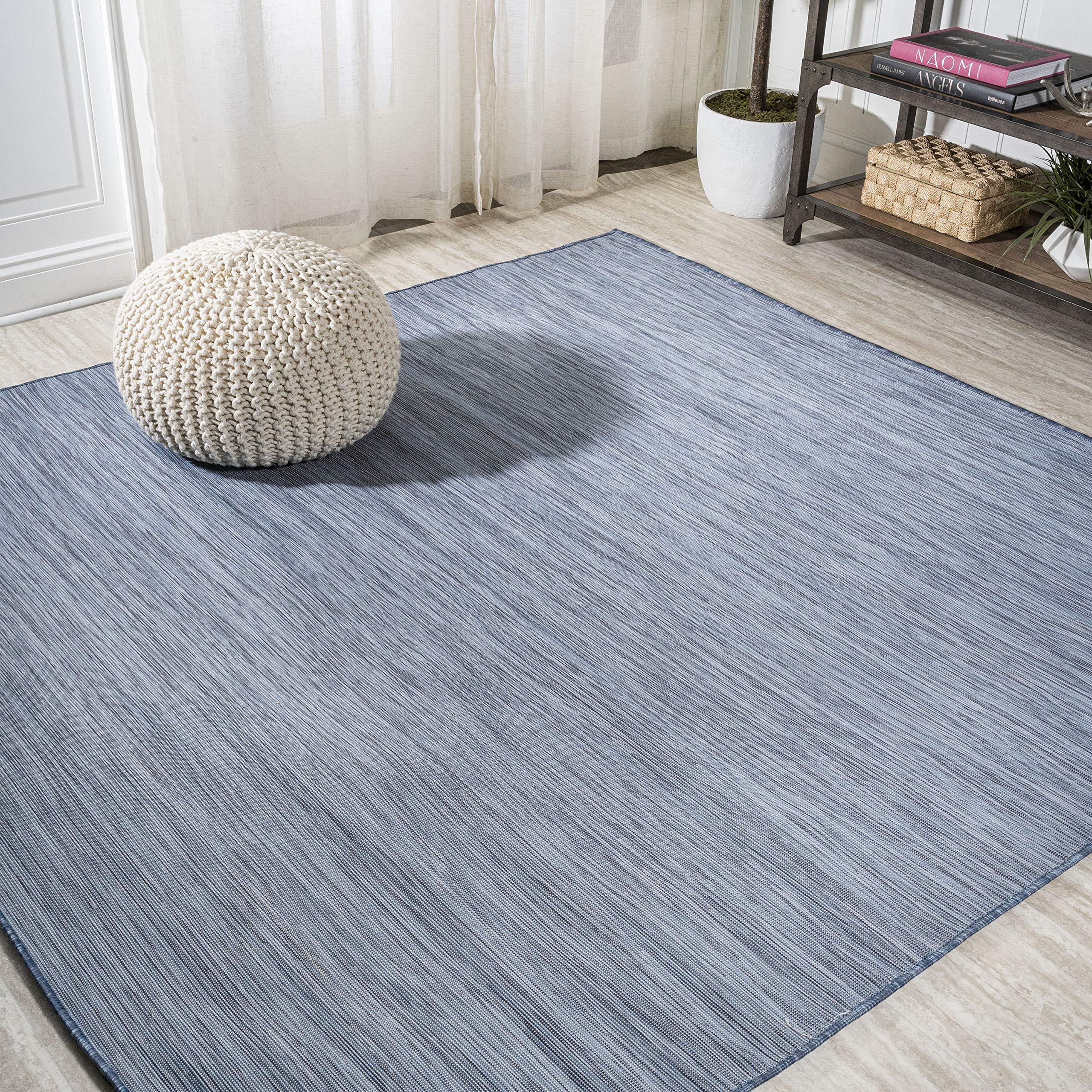 Jonathan Y Tsn100B-6Sq Ethan Modern Flatweave Solid Indoor Outdoor -Area Rug Casual Contemporary Solid Coastal Easy-Cleaning Bed