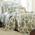 Levtex Home - Grey Palladium Quilt Set - King/Cal King Quilt 106X92In. + Two King Pillow Shams 36X20In. - Paisley - Green, Yello