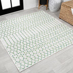 Jonathan Y Smb108R-5Sq Ourika Moroccan Geometric Textured Weave Indoor Outdoor Area Rug, Bohemian, Rustic, Scandinavian Easy Cle