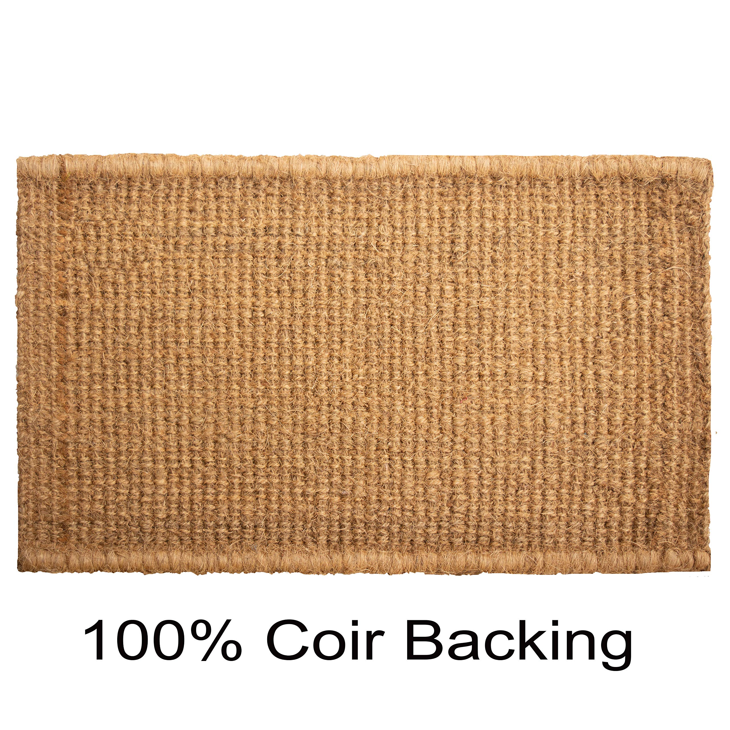 Calloway Mills Az104813672 Welcome Border, 100% Coir Doormat, 3' X 6' X 1.50', Natural/Black