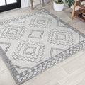 JONATHAN Y MOH200B-4SQ Amir Moroccan Beni Souk Area Rug, Bohemian, Scandinavian, Transitional, Rustic for Bedroom, Kitchen, Livi