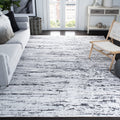 SAFAVIEH Amelia Collection Area Rug - 9 x 12, Light Grey & Charcoal, Modern Abstract Design, Non-Shedding & Easy Care, Ideal f