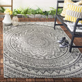 Safavieh Courtyard Collection 2'7' X 5' Light Grey/Black Cy8734 Indoor/ Outdoor Waterproof Easy Cleaning Patio Backyard Mudroom Area Rug