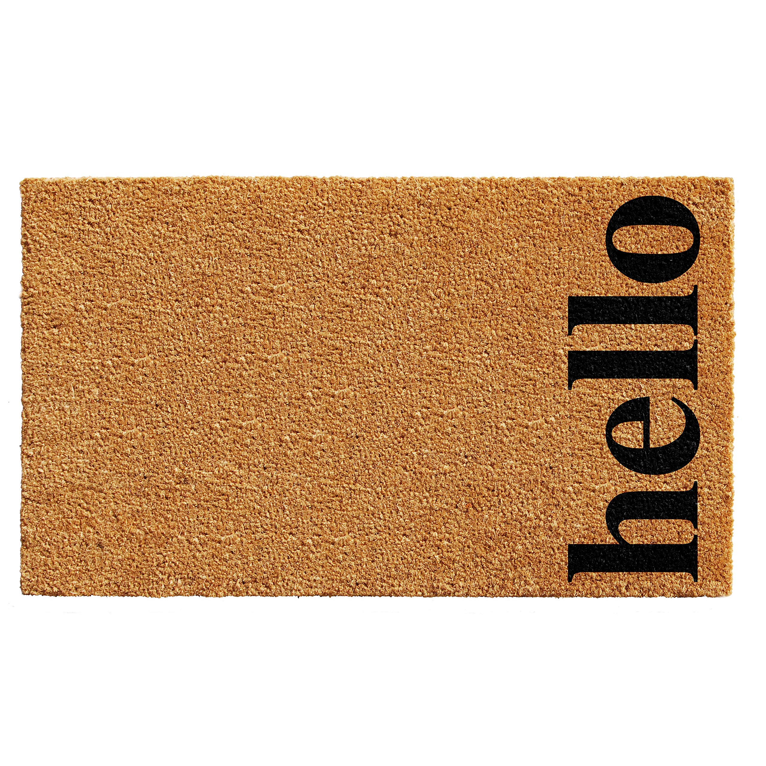 Calloway Mills 102611729Nbb Vertical Hello Doormat, 17' X 29', Natural/Black
