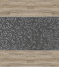 ORFA HOME Custom Cut Hallway Runner Rug, Slip Resistant, 26 Inch Wide X Your Choice of Length, Floral Anthracite, 26 Inch X 4 Fe