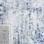 Safavieh Amelia Collection Area Rug - 5'3'' Round, Ivory & Navy, Modern Abstract Design, Non-Shedding & Easy Care, Ideal For Hig