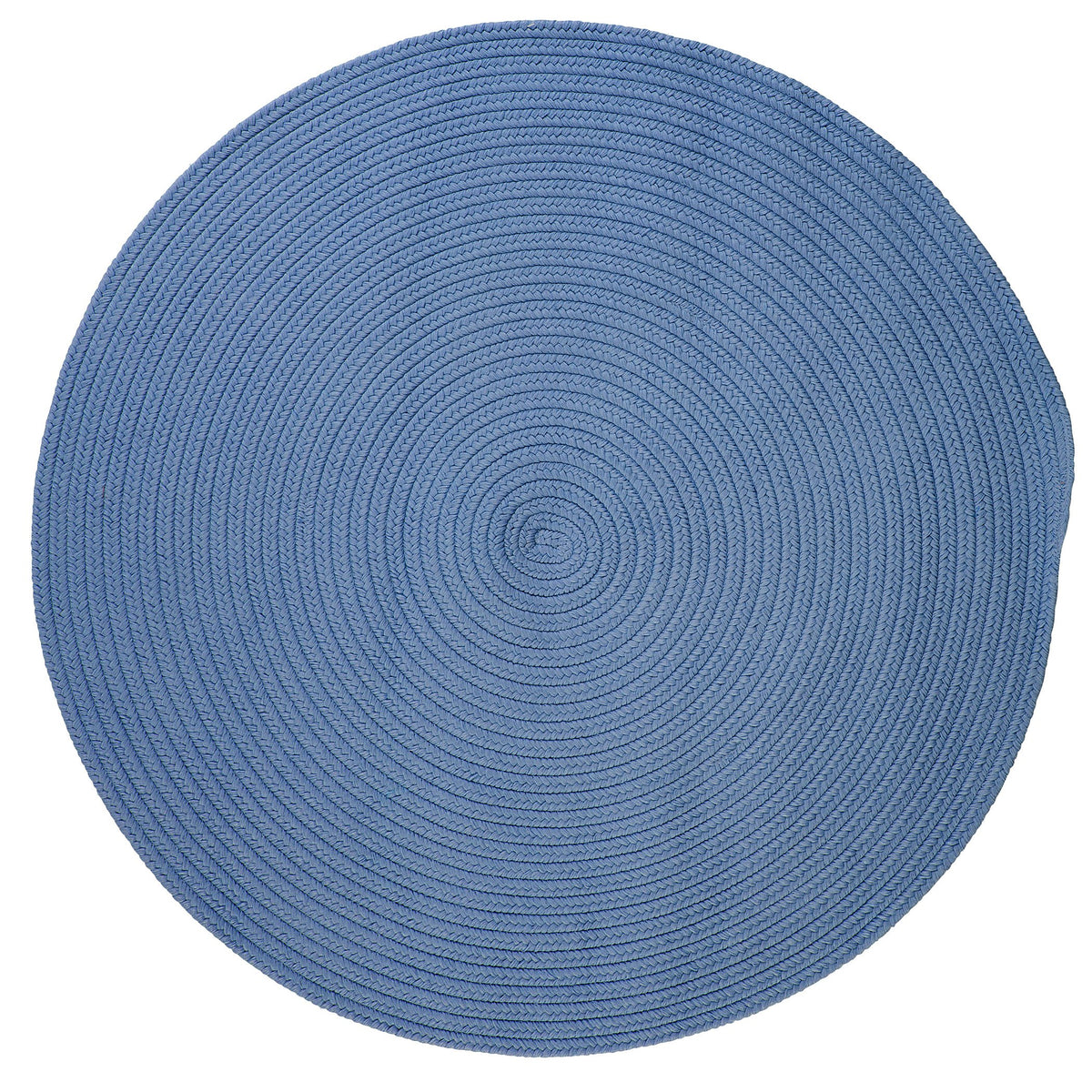 Boca Raton Polypropylene Round Rug 10&quot; X 10&quot; Blue Ice