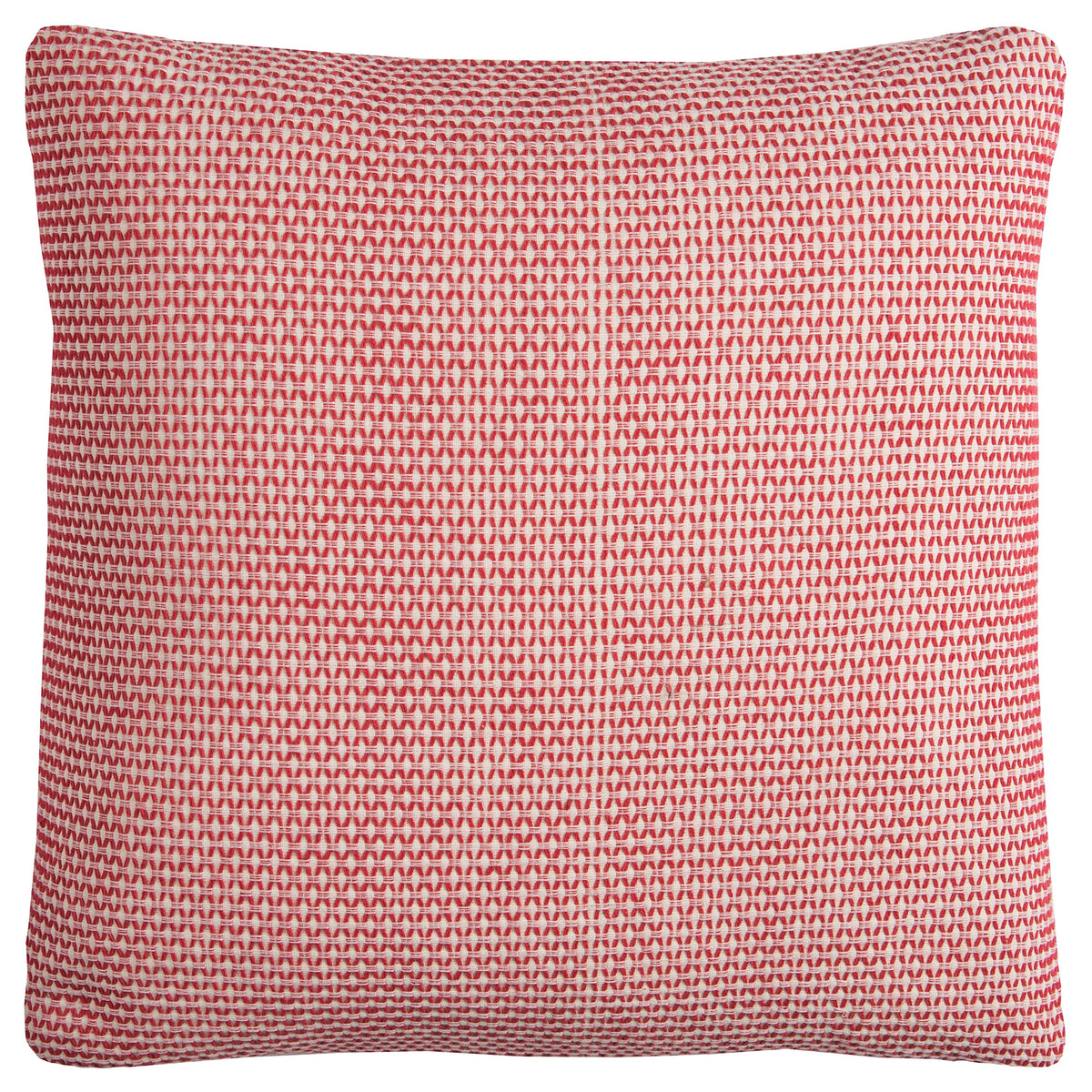 Rizzy Home | T11769 | Poly Fill Decorative Pillow | 22&quot;x22&quot; Red/Neutral/White Geometirc- Small Scale