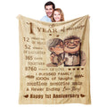1St Anniversary Blanket Gifts For Couple, One Year Anniversary Blanket Gifts 60?X50?, First Wedding For Husband/Wife/Him/Her, Be