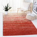 SAFAVIEH Adirondack Collection 67 Square Orange / Grey ADR113P Modern Ombre Non-Shedding Living Room Bedroom Area Rug
