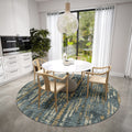Addison Rugs Rylee Ary36 Grey Washable 8' X 8' Indoor Outdoor Round Rug, Easy Clean, Machine Washable, Non Shedding, Bedroom, Entry, Living Room, Dining Room, Kitchen, Patio Rug