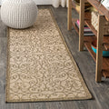 Jonathan Y Smb107B-210 Madrid Vintage Filigree Textured Weave Indoor Outdoor Area-Rug Classic Coastal Easy-Cleaning Bedroom Kitc