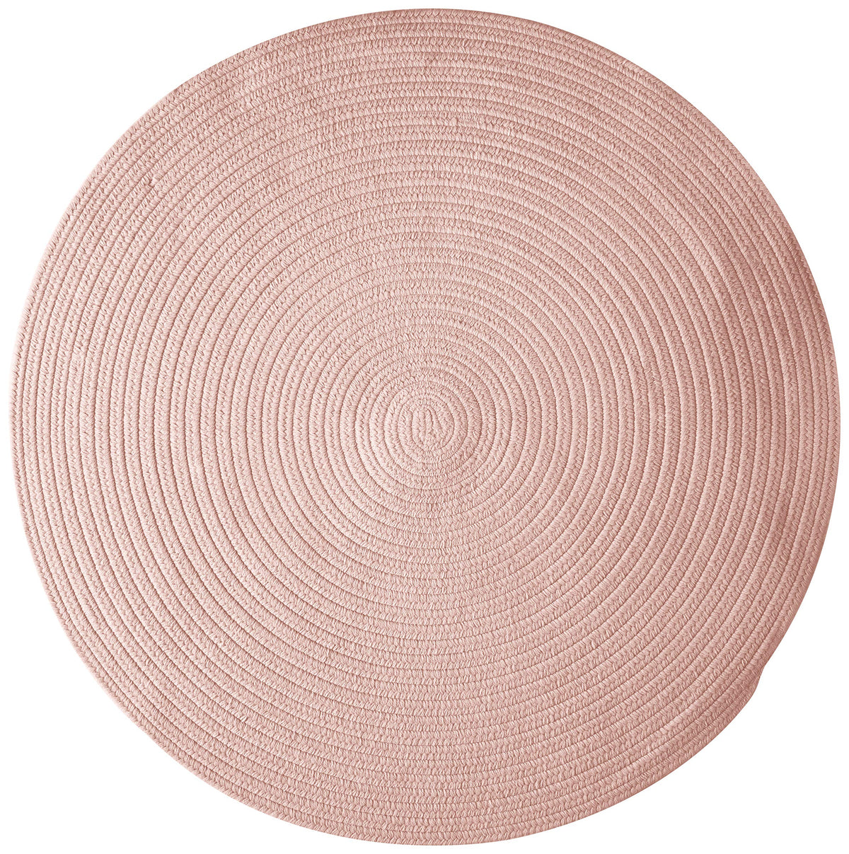 Colonial Mills Bristol Polypropylene Braided Round Rug, 6-Feet, Blush Pink