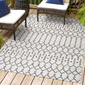 Jonathan Y Smb108I-8 Ourika Moroccan Geometric Textured Weave Indoor Outdoor Area-Rug, Bohemian Coastal Traditional Easy-Cleanin