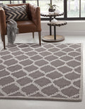 Si Area Rugs Lifestyle Hand Made Area Rug, 5 By 8-Feet, Grey/Ivory