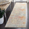 SAFAVIEH Madison Collection Runner Rug - 22 x 22, Grey & Turquoise, Modern Abstract Design, Non-Shedding & Easy Care, Ideal fo
