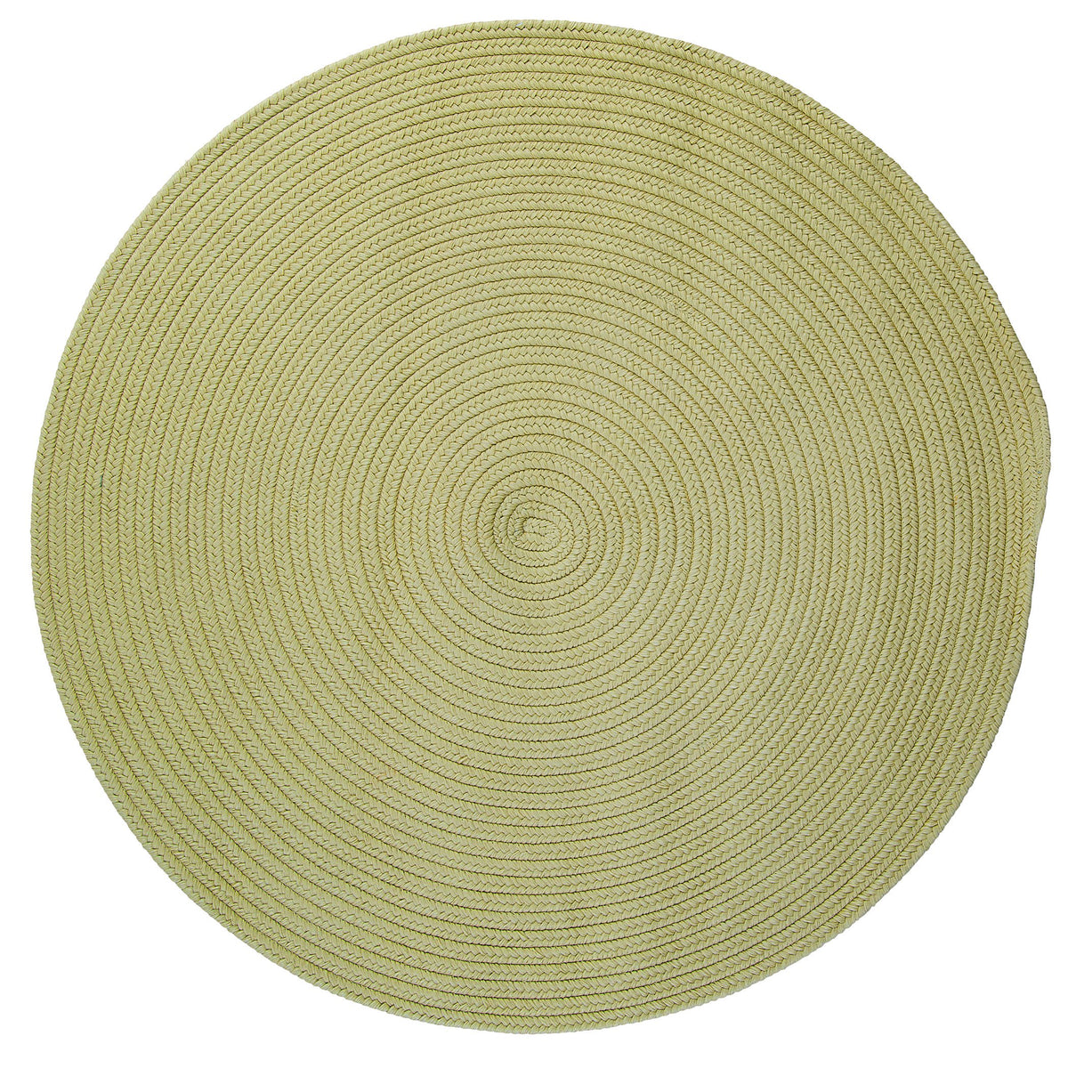 Boca Raton Polypropylene Braided Round Rug, 6-Feet, Celery