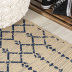 Jonathan Y Smb108H-5Sq Ourika Moroccan Geometric Textured Weave Indoor Outdoor Area Rug, Coastal,Traditional,Transitional Easy C