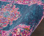 Nourison Passion Blue 2'2' X 7'6' Area Rug, Boho, Traditional, Easy Cleaning, Non Shedding, Bed Room, Living Room, Hallway, (8' Runner)